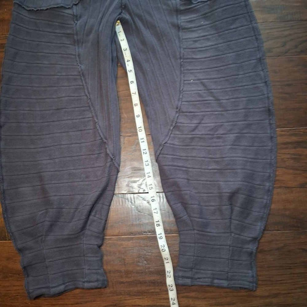 Free People FP Movement Good Feels Ribbed Harem Joggers Black Pearl Womens Small - Picture 8 of 10